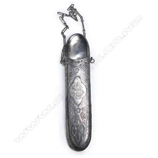 Frank Grady (Wellington) silver spectacle case chatelaine,